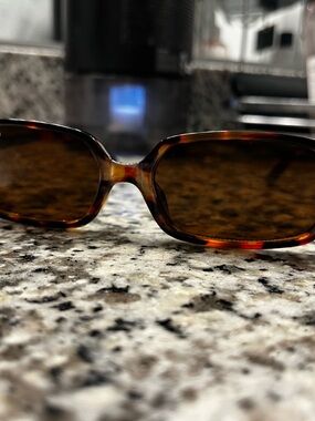 Miu Miu Tortoiseshell Rectangular Sunglasses - Brown Lenses